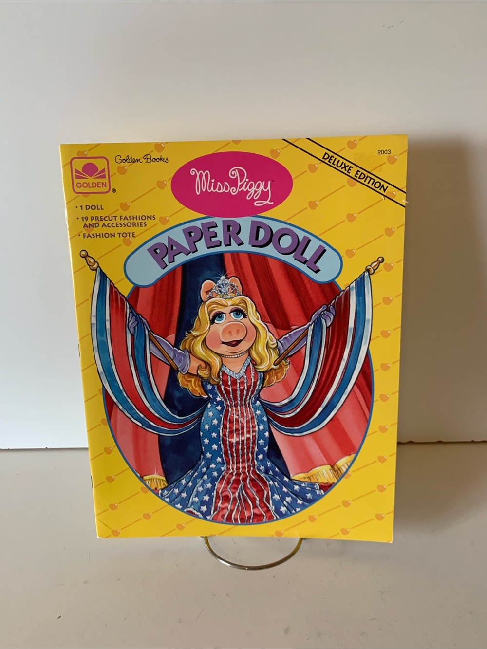 1994 Golden Books Miss Piggy Paper Doll Book The Muppets- Yellow Cover Uncut